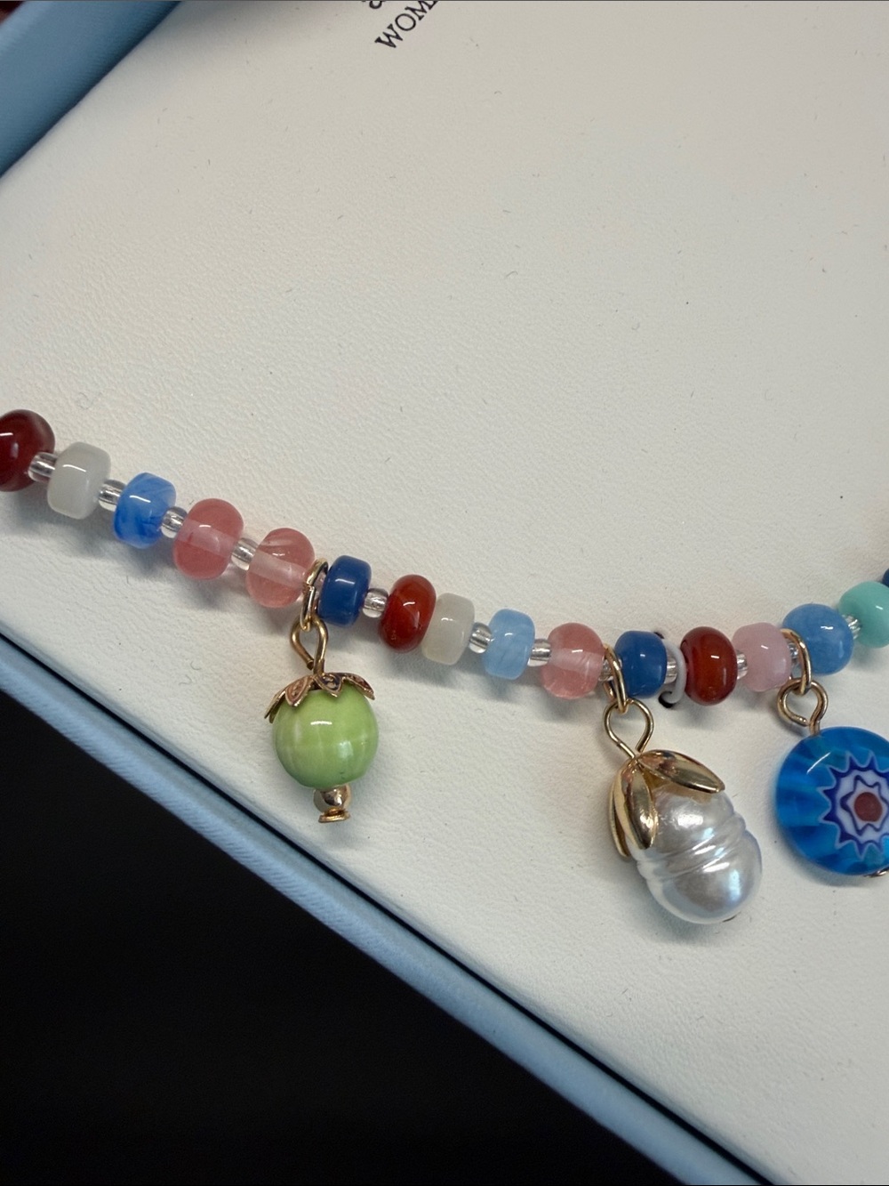 Atterri | Semi-Precious Stone & Genuine Shell Coastal Chic Charm Necklace - Picture 7 of 9